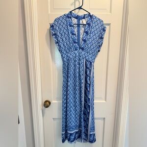 MINKPINK Blue and White Maxi Dress